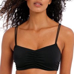 Damski top do kostiumu kąpielowego Freya Jewel cove. Czarne topy sportowe damskie FREYA ACTIVE, na jesień, bez wzorów, bez ramiączek. Za 280.00 zł.