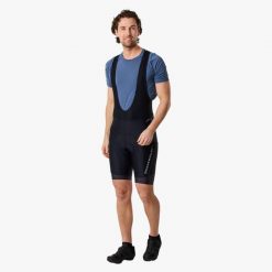 Spodenki rowerowe Męskie Swedemount Giro Bike Bib short Tights szybkoschnące. Czarne szorty męskie SWEDEMOUNT, bez wzorów, z tkaniny, sportowe. Za 399.99 zł.