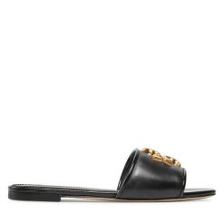 Klapki Tory Burch. Czarne klapki damskie Tory Burch, bez wzorów, bez obcasa. Za 1,259.00 zł.