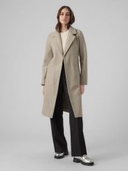 Vero Moda Płaszcz przejściowy w kolorze beżowym rozmiar: S. Brązowe płaszcze damskie Vero Moda, s, bez wzorów, z materiału. Za 176.45 zł.
