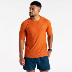 Koszulka turystyczna męska Power Up. Żółte t-shirty sportowe męskie Dare 2b, m, bez ramiączek. W wyprzedaży za 89.99 zł.