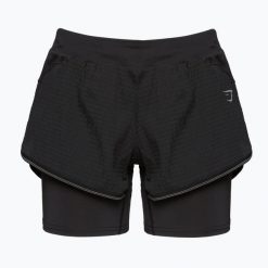 Spodenki treningowe damskie Gymshark Speed. Czarne spodenki sportowe damskie Gymshark, xs, na fitness i siłownię. Za 109.99 zł.