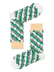 Happy Socks Skarpety w kolorze biało-zielonym rozmiar: 36-40. Białe skarpetki męskie Happy Socks, bez wzorów. Za 43.88 zł.
