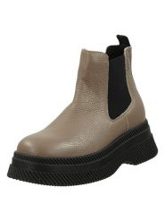 Steve Madden Skórzane sztyblety w kolorze jasnobrązowo-czarnym rozmiar: 41. Brązowe botki damskie Steve Madden, z materiału, sportowe, bez obcasa, bez zapięcia. Za 297.71 zł.