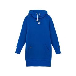 Bluza sportowa z kapturem damska DEEP TRIP Luzak. Niebieskie bluzy sportowe damskie DEEP TRIP, l, bez wzorów, z bawełny, bez ramiączek, długie, z kapturem. Za 369.00 zł.