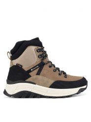Rieker Revolution Lifestyle Trzewiki W0072-64 Beżowy. Brązowe botki damskie Rieker Revolution Lifestyle, z materiału, bez obcasa, na płaskiej podeszwie, bez zapięcia. Za 439.00 zł.