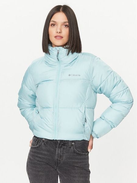Columbia Kurtka zimowa Puffect™ Cropped Jacket Zielony Regular Fit. Zielone kurtki damskie Columbia, na zimę, m, bez wzorów, z syntetyku, bez kaptura. Za 599.99 zł.