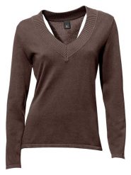 Heine Sweter w kolorze brązowym rozmiar: 44. Brązowe swetry klasyczne damskie Heine, z bawełny, bez kołnierzyka. Za 78.99 zł.