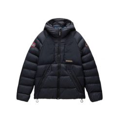 Kurtka puchowa Napapijri A-Moesa Puf. Czarne kurtki męskie Napapijri, bez wzorów, z puchu, eleganckie, bez kaptura. W wyprzedaży za 1,089.00 zł.