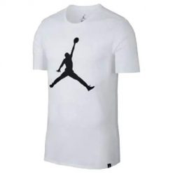 Koszulka sportowa męska Nike Air Jordan Jumpman SS. Białe t-shirty sportowe męskie Nike, m, z bawełny, bez ramiączek. Za 192.00 zł.