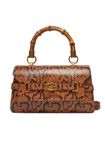 Guess Torebka Eire Small Bucket HWKP95 06200 Brązowy. Brązowe torebki klasyczne damskie Guess, z aplikacjami, ze skóry, bez dodatków. Za 379.99 zł.