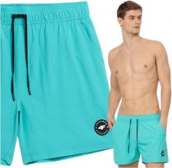 Spodenki kąpielowe boardshorty męskie 4F 4FWSS24UBDSM123. Czerwone kąpielówki męskie 4f, m, bez wzorów, z elastanu, do pływania. Za 79.99 zł.