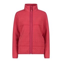 Polarowa kurtka damska CMP. Czerwone kurtki damskie CMP, na zimę, xs, bez wzorów, z polaru, bez kaptura. Za 393.10 zł.