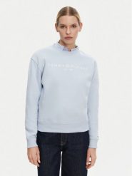 Tommy Hilfiger Bluza WW0WW39791 Błękitny Relaxed Fit. Niebieskie bluzy bez kaptura damskie Tommy Hilfiger, s, z bawełny. Za 309.99 zł.