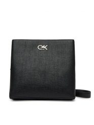Calvin Klein Torebka Ck Bucket Bag_Tex K60K613179 Czarny. Czarne listonoszki damskie CALVIN KLEIN, bez wzorów, ze skóry, bez dodatków. Za 329.99 zł.