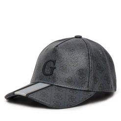 Czapka z daszkiem Guess. Szare czapki męskie Guess, z aplikacjami. Za 129.99 zł.
