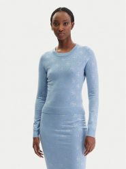 Guess Sweter W6RR66 Z3JD2 Błękitny Regular Fit. Niebieskie swetry klasyczne damskie Guess, xxl, z syntetyku, bez kołnierzyka. Za 525.00 zł.