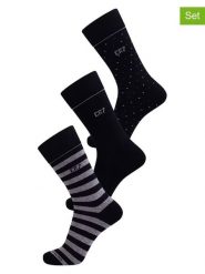 CR7 Skarpety (3 pary) w kolorze czarno-szarym rozmiar: 40-46. Czarne skarpetki męskie CR7, bez wzorów. Za 30.99 zł.