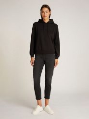 CALVIN KLEIN JEANS Bluza w kolorze czarnym rozmiar: L. Czarne bluzy z kapturem damskie Calvin Klein Jeans, l, z jeansu. Za 180.06 zł.