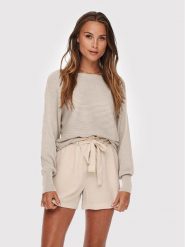 ONLY Sweter Adaline 15226298 Beżowy Relaxed Fit. Brązowe swetry klasyczne damskie Only, s, z wiskozy, bez kołnierzyka. Za 139.99 zł.