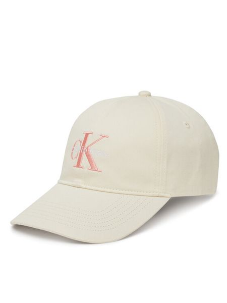 Calvin Klein Jeans Czapka z daszkiem Monologo LV04K5026G Żółty. Żółte czapki z daszkiem damskie Calvin Klein Jeans, bez wzorów, z bawełny. Za 119.99 zł.