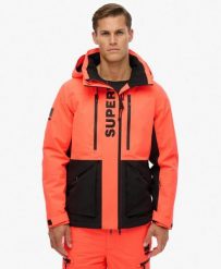 Superdry Kurtka narciarska Ultimate Freestyle – Wodoodporna 20k, Oddychająca. Brązowe kurtki damskie Superdry., l, bez wzorów, z materiału, bez kaptura. Za 1,265.25 zł.