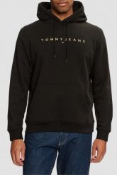 TOMMY JEANS Czarna męska bluza. Czarne bluzy bez kaptura męskie Tommy Jeans, m, z bawełny. W wyprzedaży za 312.99 zł.