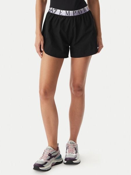 EA7 Emporio Armani Szorty sportowe 7W000931 AF15724 UC001 Czarny Regular Fit. Czarne spodenki sportowe damskie EA7 Emporio Armani, xs, z syntetyku. Za 287.99 zł.
