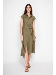 Le Jardin du Lin Sukienka w kolorze khaki rozmiar: 38. Brązowe sukienki damskie Le jardin du lin, bez wzorów, bez kołnierzyka, bez ramiączek, midi. Za 130.99 zł.