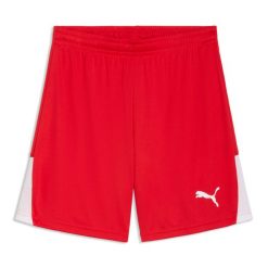 Szorty Puma Liga. Białe szorty męskie Puma, bez wzorów, z poliesteru. Za 140.50 zł.