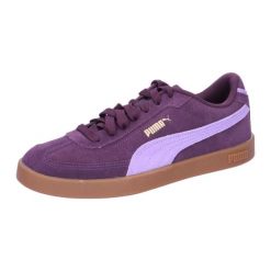 Zamszowe buty sportowe Puma Club II Era. Fioletowe buty sportowe na co dzień damskie Puma, bez wzorów, z zamszu. Za 296.75 zł.