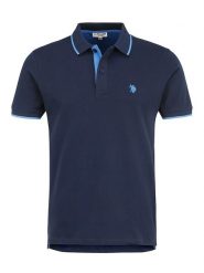 U.S. Polo Assn. Koszulka polo w kolorze granatowym rozmiar: S. Niebieskie koszulki polo męskie U.S. Polo Assn., s, bez wzorów, bez ramiączek. Za 118.56 zł.