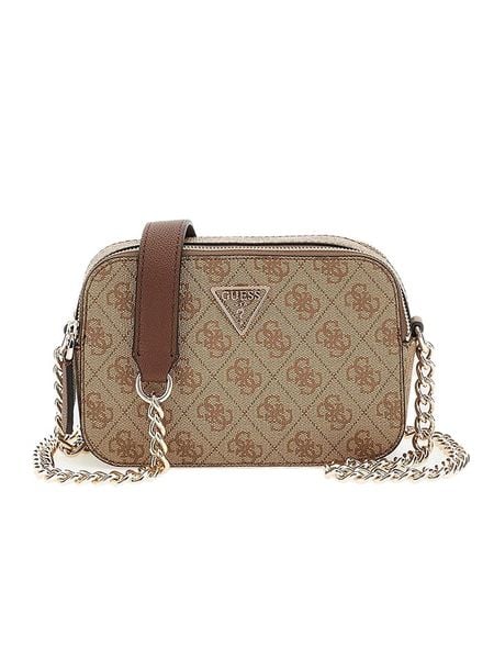 Guess Torebka w kolorze beżowym - 20 x 13 x 7 cm rozmiar: onesize. Brązowe torebki klasyczne damskie Guess, z aplikacjami, z materiału, bez dodatków. Za 424.45 zł.