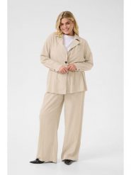 KAFFE curve Bluzka "Trina" w kolorze beżowym rozmiar: 44. Brązowe bluzki damskie KAFFE curve, bez wzorów, bez kołnierzyka, bez ramiączek. Za 173.99 zł.