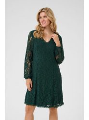 Kaffe Sukienka w kolorze zielonym rozmiar: L. Zielone sukienki damskie Kaffe, na co dzień, l, bez wzorów, z koronki, bez kołnierzyka, bez ramiączek, midi, proste. Za 152.99 zł.
