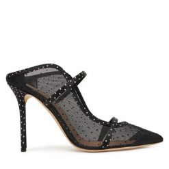 Klapki MALONE SOULIERS. Czarne klapki damskie MALONE SOULIERS, bez wzorów, bez obcasa. Za 1,679.00 zł.