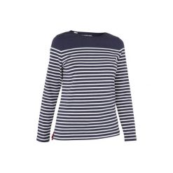 Koszulka żeglarska długi rękaw SAILING 100 damska. Niebieskie t-shirty damskie TRIBORD, s, bez wzorów, z bawełny, bez kołnierzyka. Za 79.99 zł.