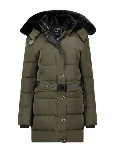 Canadian Peak Płaszcz zimowy "Bettineak" w kolorze khaki rozmiar: S. Brązowe płaszcze damskie Canadian Peak, na zimę, s, bez wzorów, z puchu. Za 260.99 zł.