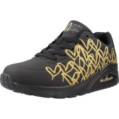 Tenisówki Skechers Model Uno - Golden Heart Kolor Czarny. Czarne trampki i tenisówki damskie Skechers, bez wzorów, z materiału. Za 623.00 zł.