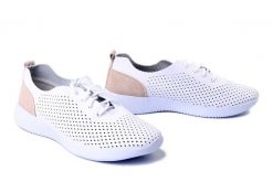 ARTIKER RELAKS 58C0152 white/beige, półbuty damskie. Białe półbuty damskie Artiker Relaks, bez wzorów, ze skóry, bez obcasa. Za 148.67 zł.