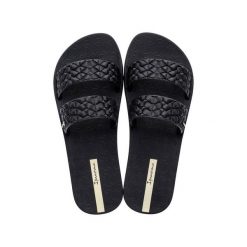 Klapki basenowe damskie Ipanema Renda II Fem. Czarne klapki damskie Ipanema, bez wzorów, z materiału, bez obcasa. Za 173.00 zł.