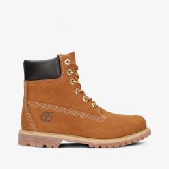 Trapery damskie TIMBERLAND Premium 6 Inch Boot W. Brązowe trapery damskie Timberland, z gumy, bez obcasa. Za 509.99 zł.