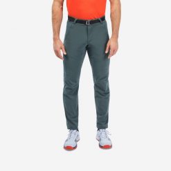 Spodnie turystyczne męskie Quechua MH500. Zielone spodnie materiałowe męskie QUECHUA, bez wzorów, z elastanu, sportowe. Za 149.99 zł.
