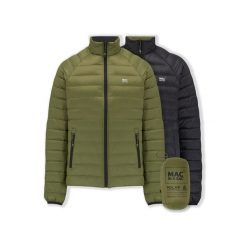 Kurtka puchowa Mac In A Sac. Czarne kurtki męskie Mac In A Sac, l, bez wzorów, z materiału, klasyczne, bez kaptura. Za 490.70 zł.