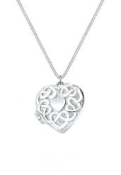 Elli Damska zawieszka serce Ornament w srebrze próby 925 Sterling Silver Naszyjniki 1 ct Damski. Szare naszyjniki damskie Elli, na imprezę, srebrne. Za 322.14 zł.