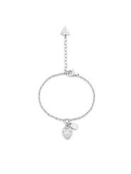 Guess Bransoletka JUBB06 360JW Srebrny. Szare bransoletki damskie Guess, srebrne. Za 249.99 zł.