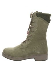 Think! Skórzane kozaki "Cogita" w kolorze khaki rozmiar: 43. Brązowe kozaki damskie Think!, bez obcasa. Za 564.45 zł.