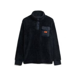 Polarowy sweter z kołnierzem tunisejskim Superdry. Niebieskie swetry męskie Superdry., na zimę, m, bez wzorów, z polaru, bez kołnierzyka. Za 377.05 zł.