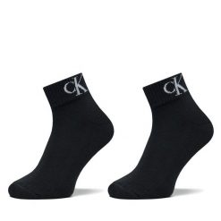 Skarpety krótkie Calvin Klein Jeans. Czarne skarpetki męskie Calvin Klein Jeans, bez wzorów, z jeansu. Za 59.99 zł.