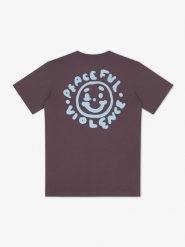 MANTO t-shirt BLACKEYE śliwkowy. Fioletowe t-shirty damskie Manto, l, bez wzorów, z bawełny, bez kołnierzyka. Za 109.00 zł.